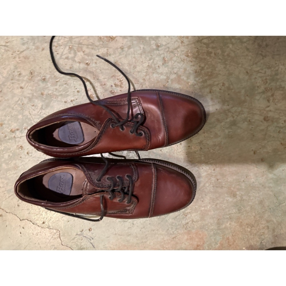 Bass Weejuns‎ Logan Cap Toe Oxford 9.5M Brown Leather Dress Shoes